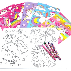 Unicorn Party Coloring Books with Crayons Party Favors image 8