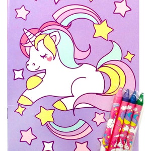 Unicorn Party Coloring Books with Crayons Party Favors image 5