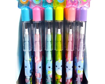 24 pcs Narwhal Multi Point Pencils