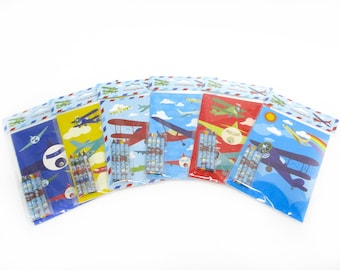 Airplane Coloring Books with Crayons Party Favors