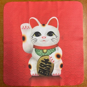 Maneki-Neko Lucky Cat  microfiber cloth
