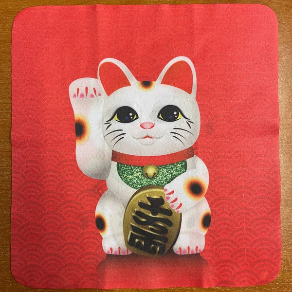 Maneki-Neko Lucky Cat  microfiber cloth