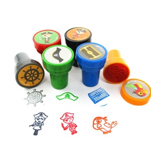 Sellos autoentintables de piratas: regalo, scrapbooking, adornos, sellos