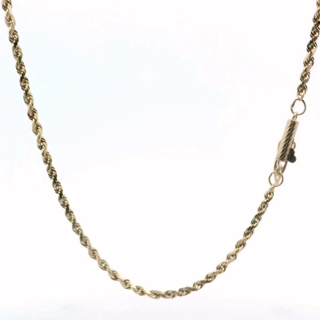 Chain With Core Our Solid Core Rope Chain Measures 20 Long and 2.0mm in Thick in 14k ...