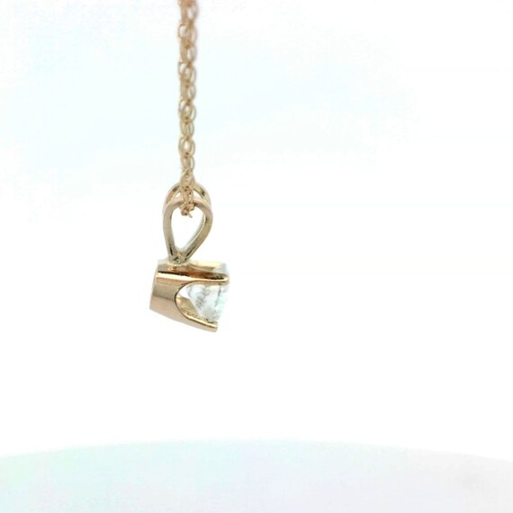Our Solitaire Pendant was fashioned in 14k yellow… - image 2