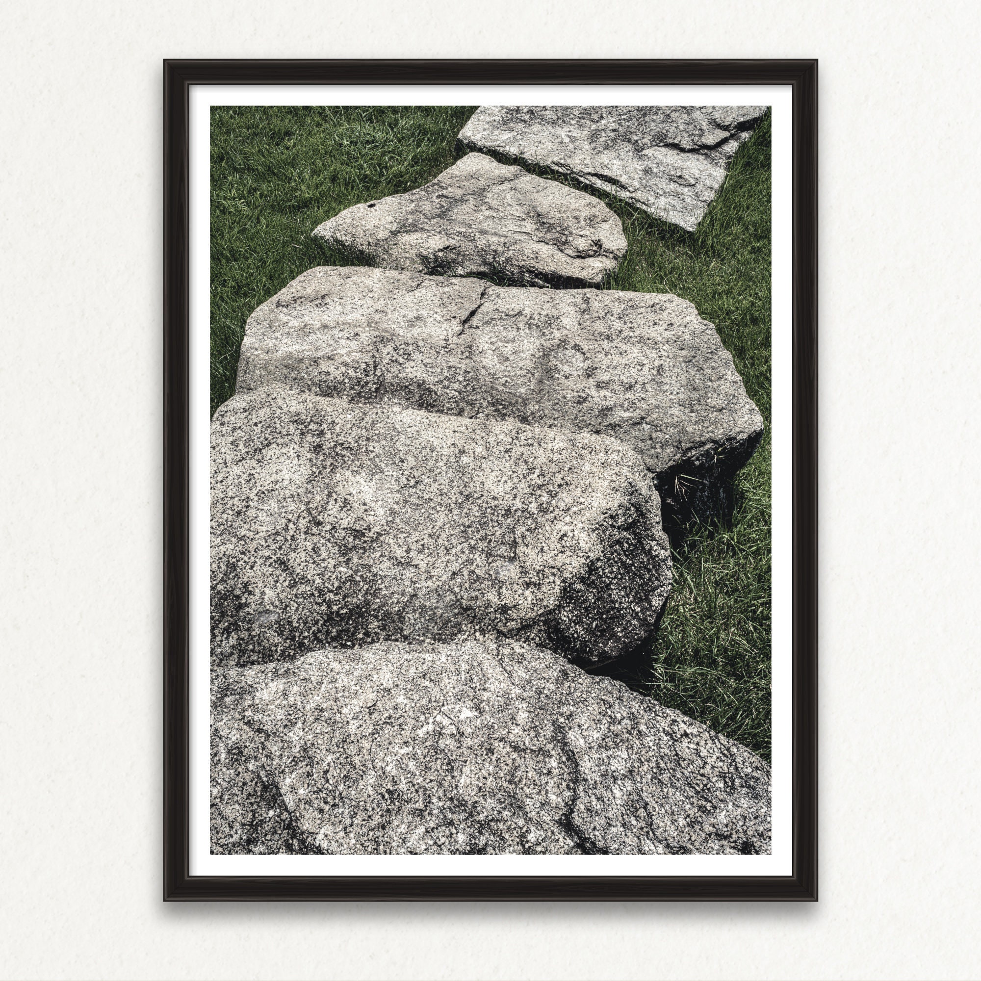 ZEN jardín de roca minimalista moderno línea cartel arte | Etsy