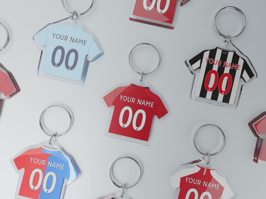 PERSONALISED BIRTHDAY KEYRING Unique Football Gifts Handcrafted Football Keychains Personalised