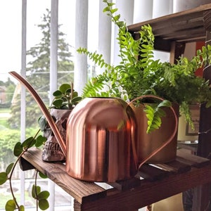 Rose Gold Metal Watering Can | Great for indoor plants | Copper Watering Can