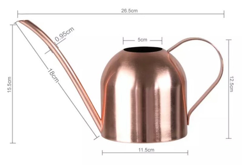 Rose Gold Metal Watering Can Great for indoor plants Etsy