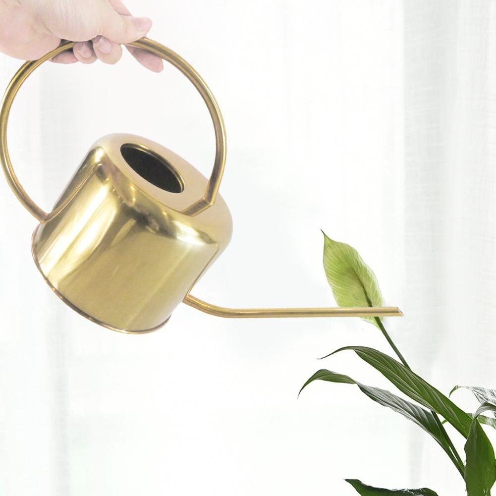 Mid Century Modern Long Spout Gold Watering Can 1300ml Etsy