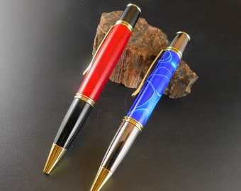Hand Turned Executive Pens with Twist Mechanism