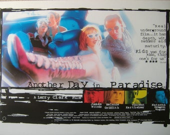 Another Day in Paradise (1998) Original UK Quad Cinema Poster 30"x40", James Woods, Melanie Griffith, Vincent Kartheiser, Larry Clark