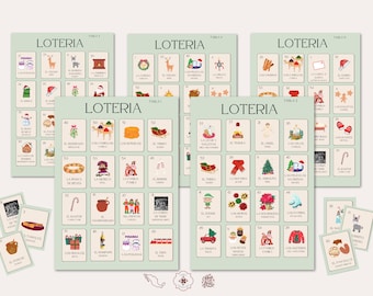 Christmas Family-Friendly Games | Navidad Loteria | Mexican Loteria | Christmas Bingo | Loteria Mexicana Bilingual Spanish, English
