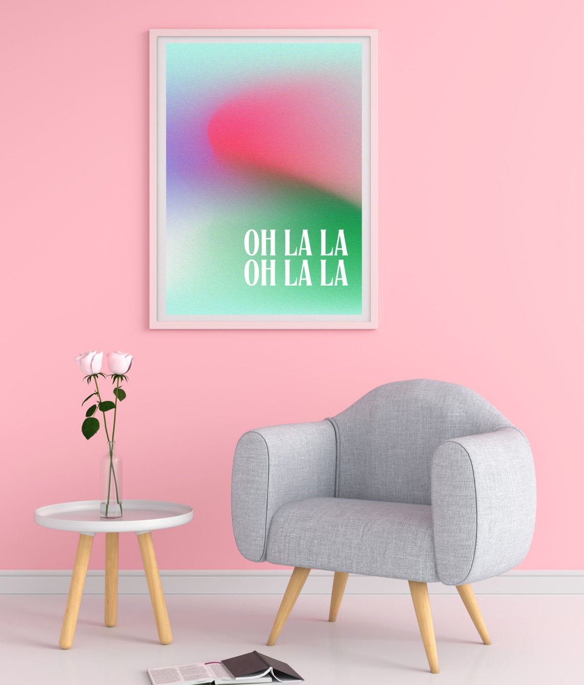 Oh La La Print French Poster France Travel Gift Gradient Poster Digital ...
