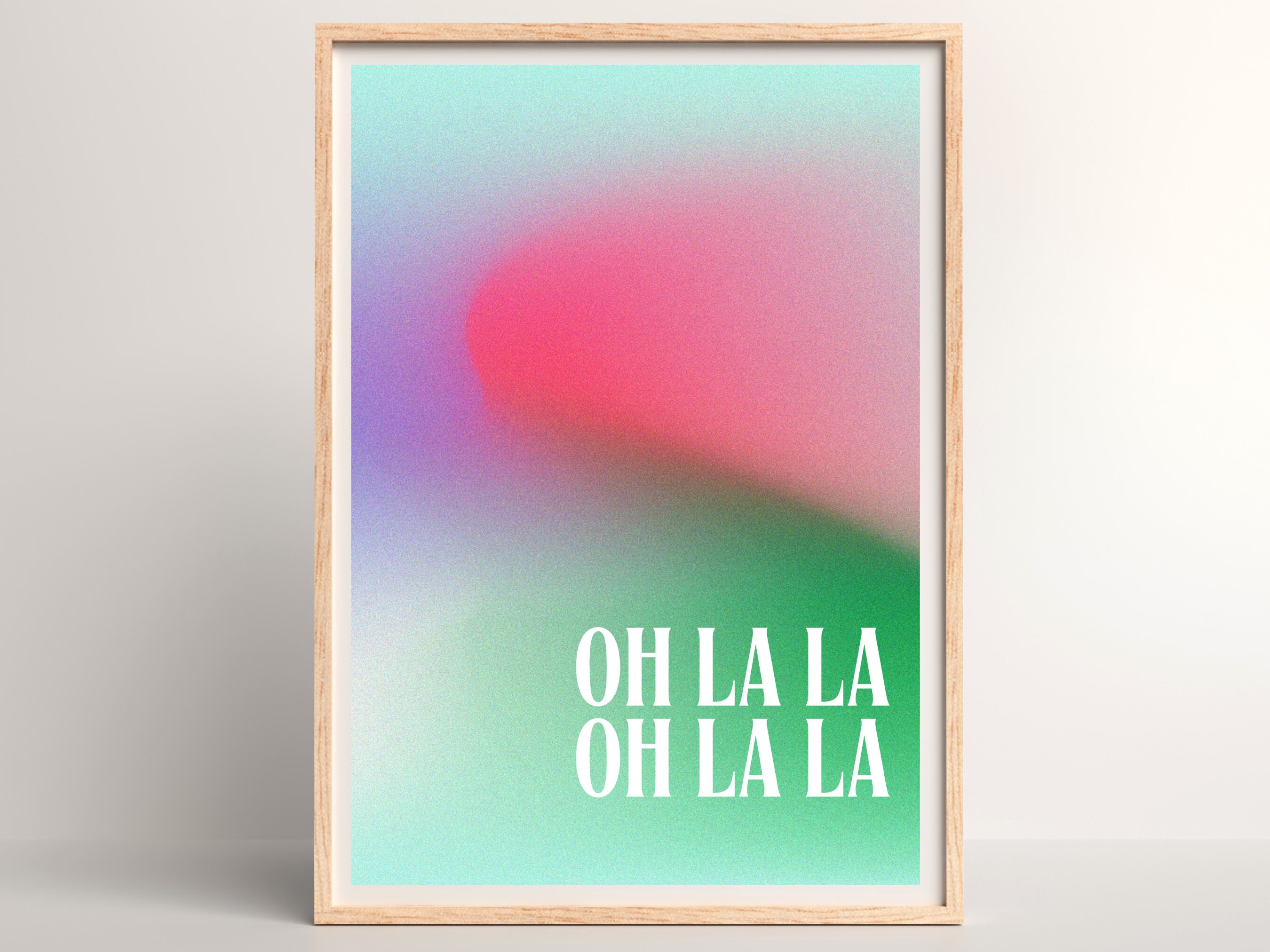 Oh La La Print French Poster France Travel Gift Gradient Poster Digital ...