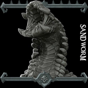 Purple Worm / Sand Worm D&D Pathfinder Tabletop 3d Printed