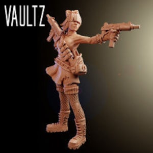 Bad Ass Female Survivors Survivor Zombie Apocalypse Modern 3D Printed Resin Vaultz RPG Tabletop Last Days Zombie