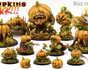 Pumpkin Set D&D Pathfinder Fantasy 3D Printed Resin Miniature