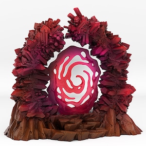 Crystal Portal with Effect Terrain Scatter Scenery Props D&D Pathfinder Fantasy 3D Printed Resin  Miniature  Print Your Monsters