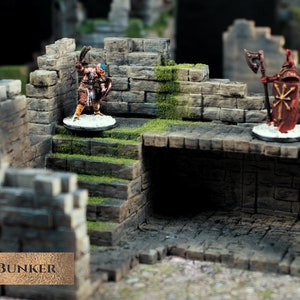 Ruins the Bunker building Terrain D&D Pathfinder RPG Tabletop Tabletop Terrain
