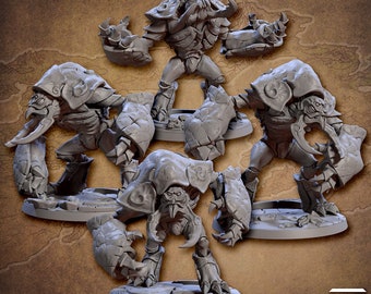 Umberhulk Hive Colossus 50mm Base D&D Pathfinder Fantasy 3D Printed Resin Miniature Tabletop Artisan Guild