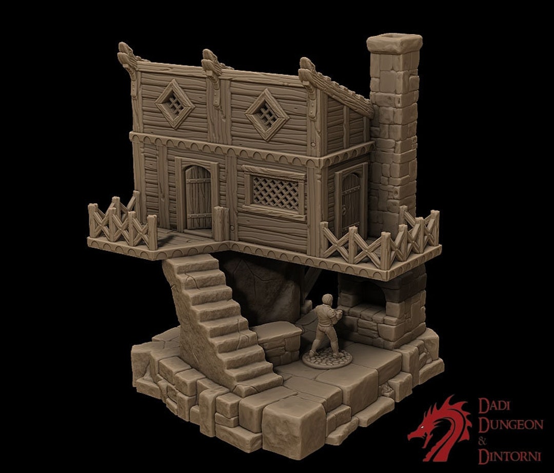 Silver Lake Blacksmith Lake Town Building Terrain D&D Etsy