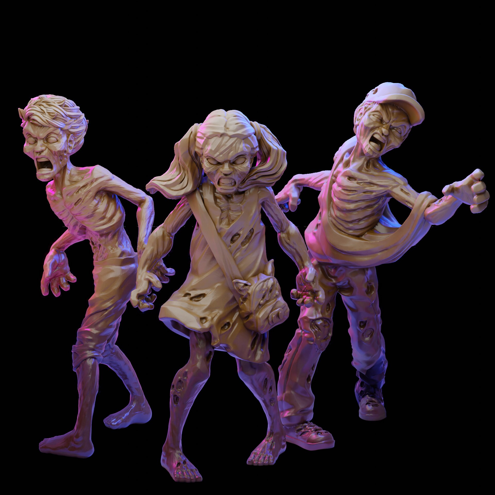 Kids Zombies! Pack (1) Zombie Apocalypse Modern 3D Printed Kids Zombies! Pack (1) Zombie Apocalypse Modern 3D Printed