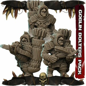 Goblin Bolters D&D Pathfinder Tabletop 3d Printed Miniature Resin or PLA