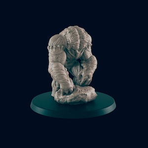 Brain Golem D&D Pathfinder Tabletop 3d Printed Miniature Resin or PLA