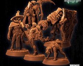 Emerald Explorers 39 Wizard of Oz, D D Pathfinder Fantasy 3D Printed Resin Miniature Tabletop War Broken Anvil