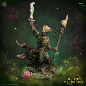 Aurel D&D Pathfinder Fantasy 3D Printed Resin Dryad/ Leshy Miniature