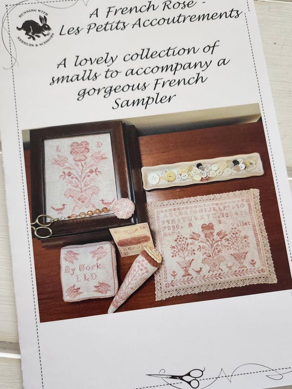 小さな装身具 -フランスのバラ- 針とハサミを持って走る - Etsy 日本