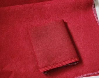 Hand Dyed "Red Rose " 28, 32, 36 and 40 Count  Linen for Cross Stitch or Embroidery Zweigart Base