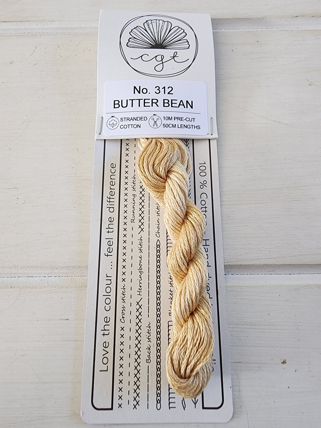 Butter Bean 312 - Cottage Garden Thread 10m Pre Cut 50cm Lengths - Etsy