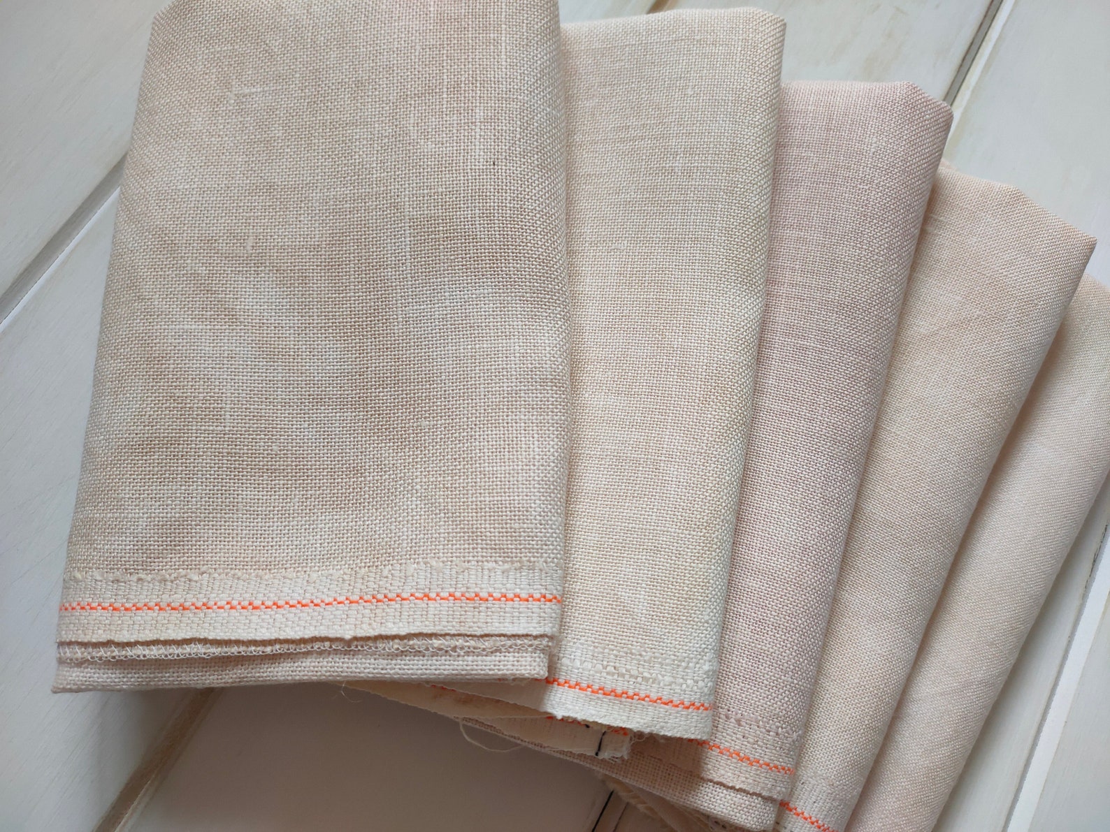 Hand Dyed toasted Mallow Linen for Cross Stitch or Etsy
