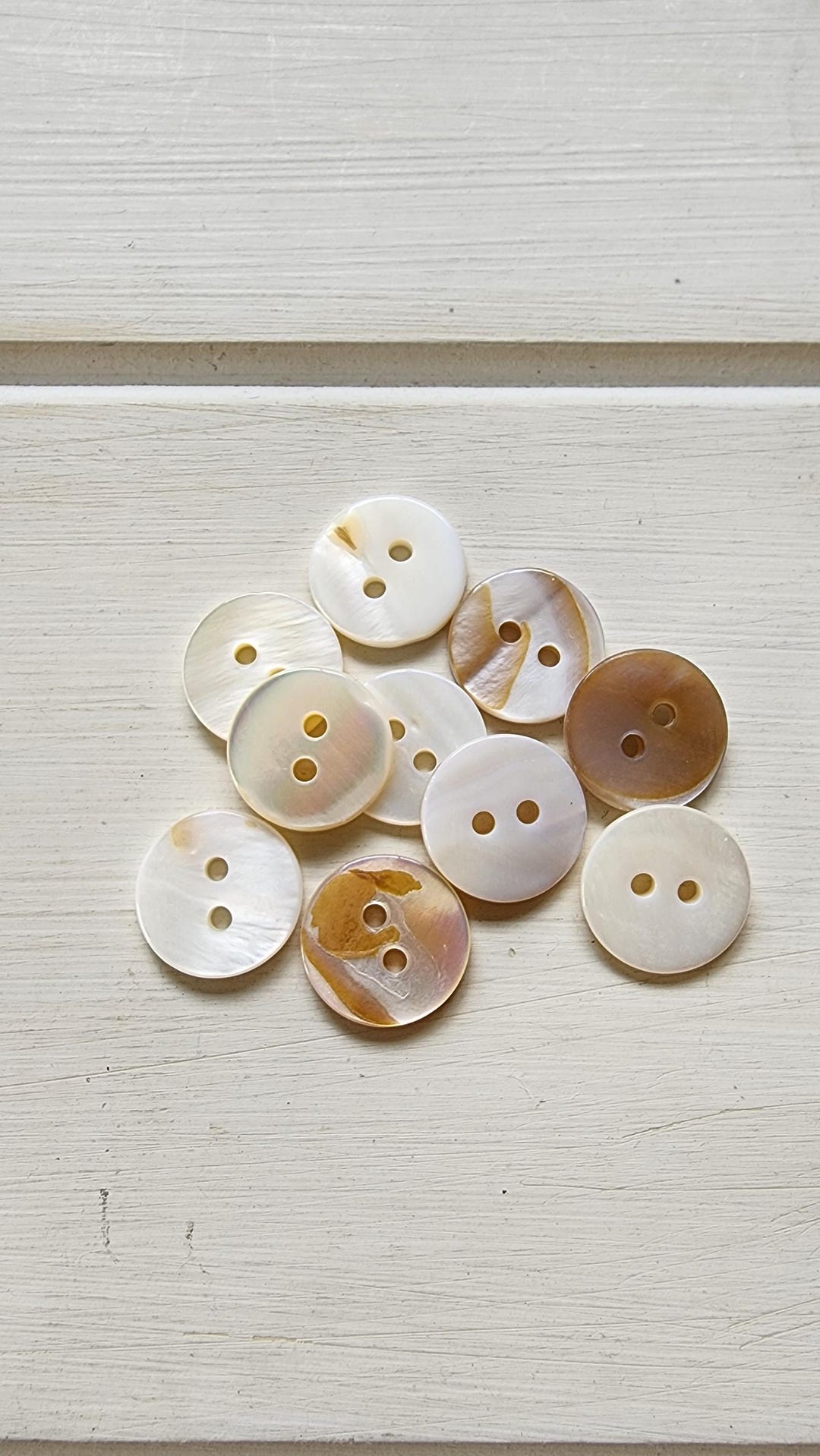 River Shell 5/8 Inch 16 Mm Diameter Buttons ( Pack of 10) - Etsy