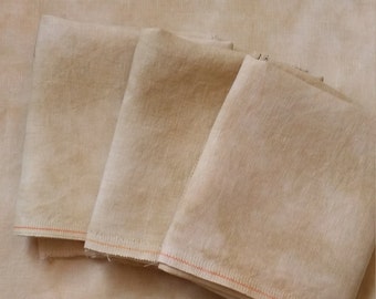 Hand Dyed "Salted Caramel" 28, 32, 36, 38 or 40 Count  Linen for Cross Stitch or Embroidery Zweigart Base