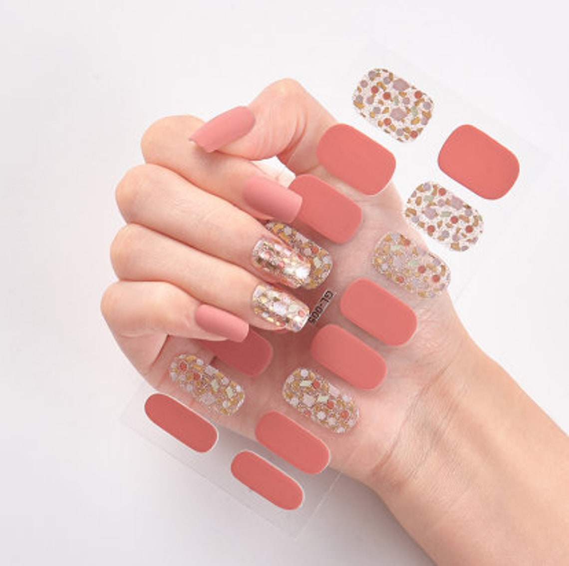 Abstract Pink Nail Polish WrapsManicure Nail Polish Strip Etsy