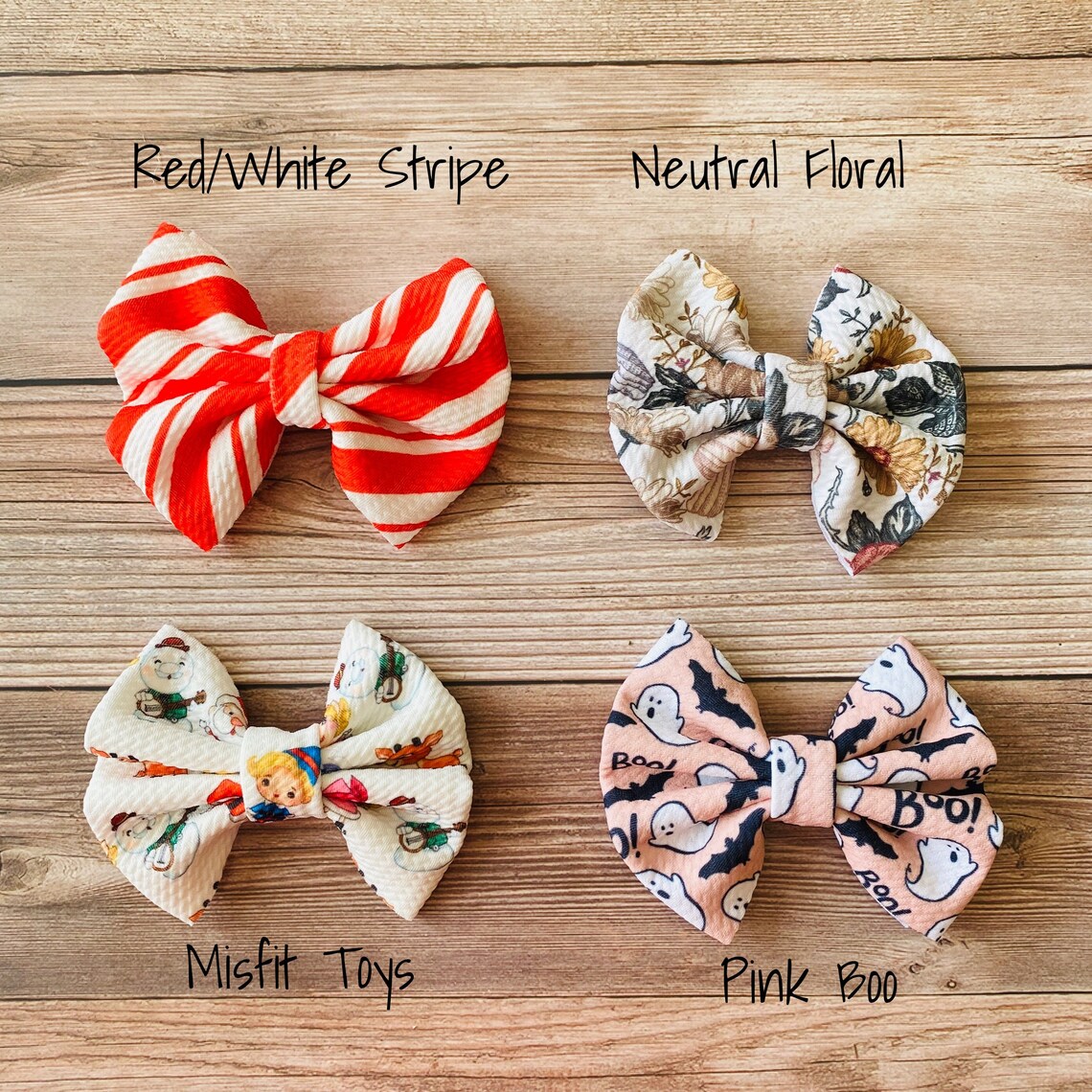 Denim Hair Bow On Alligator Clip