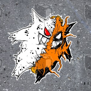 G Gar DEMON Sticker, 300 DPI, Laptop Sticker, Funny Sticker, Retro