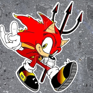 Naklejka winylowa Hell Hog (przeciwieństwo): Naklejka Devil Sonic