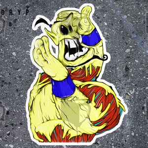 DARK GENIE Sticker, 300 Dpi, Genie Vinyl Sticker, Genie Decal, Funny