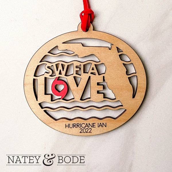 Southwest Florida Hurricane Ian Ornament, Sunshine Coast, Fort Myers, Cape Coral, Punta Gorda