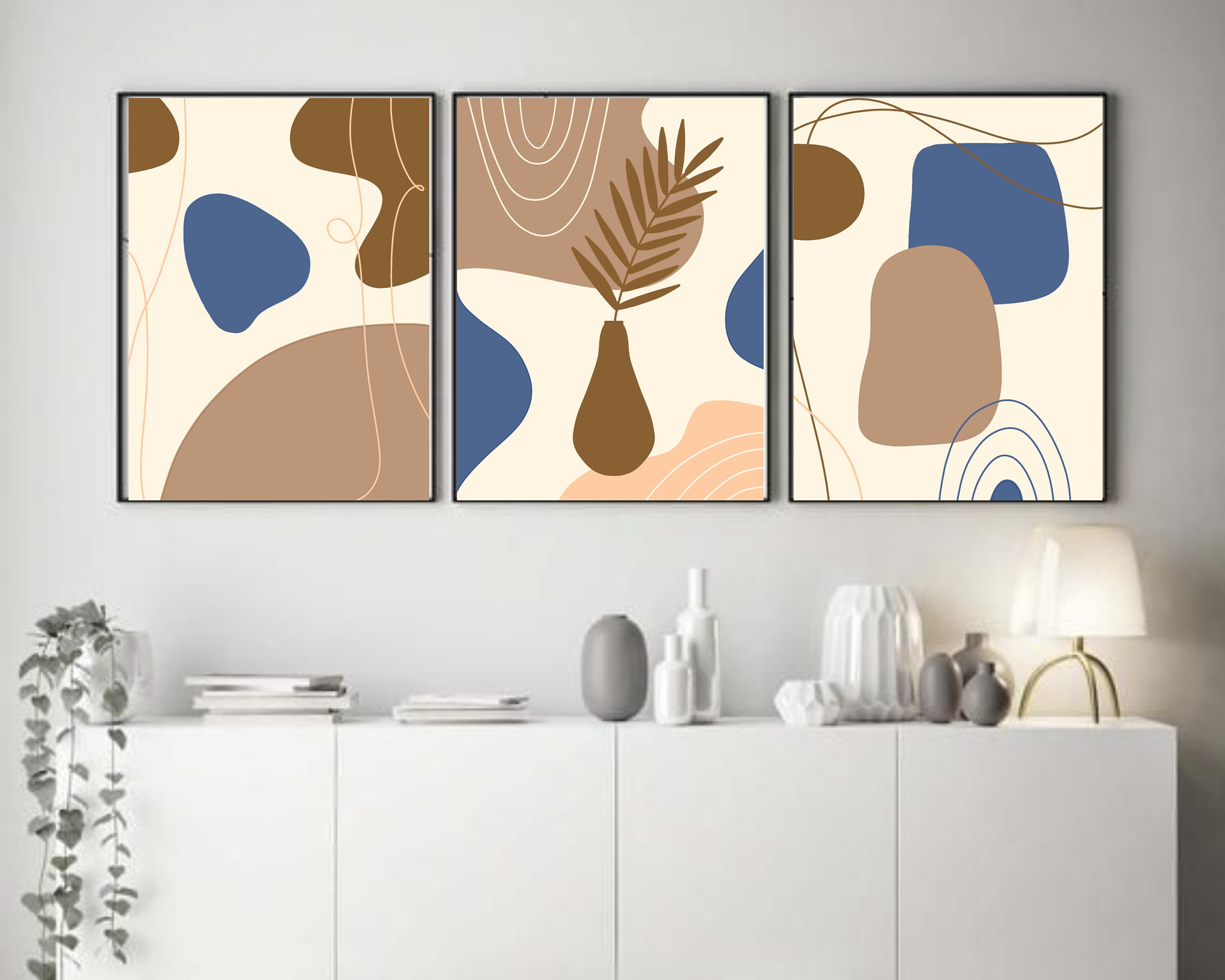 Digital Download Set of 4 Wall Art Decor Living Room Wall Etsy
