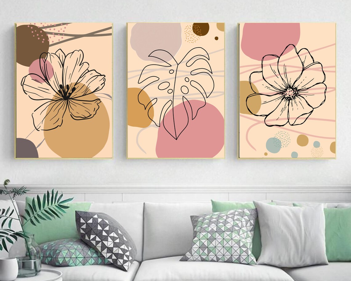 Digital Wall Art Decor Set van 3 Get 1 GRATIS Digitale Etsy