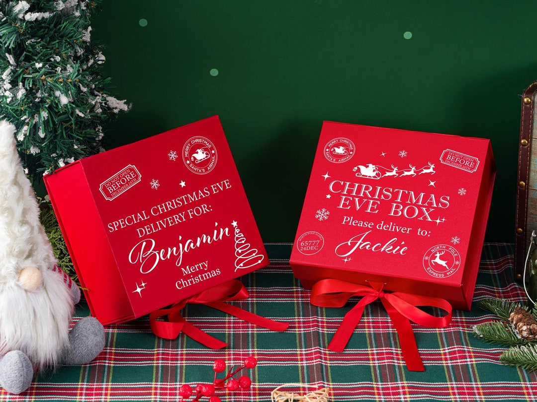 Custom Christmas Gift Boxes, Personalized Christmas Eve Boxes