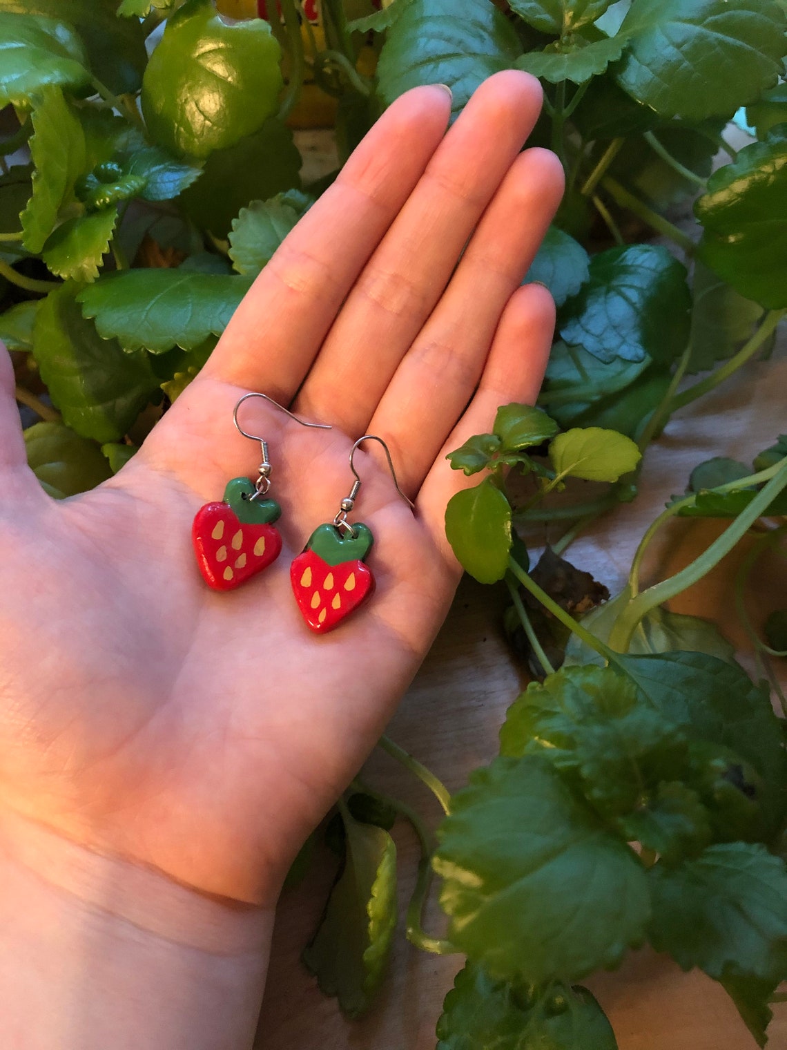 Strawberry Earrings Etsy