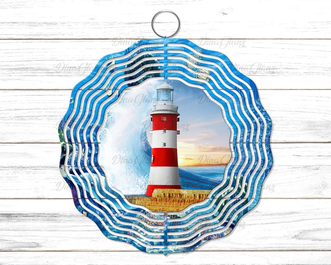 Nautical Wind Spinner PNG Windspinner Template Sublimation Etsy India