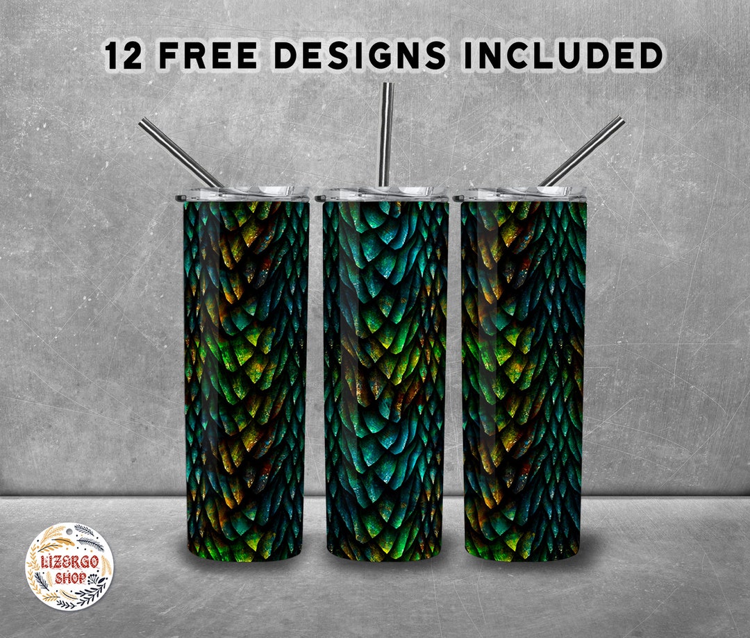 Dragon Scales Tumbler 20 Oz Skinny Sublimation Etsy