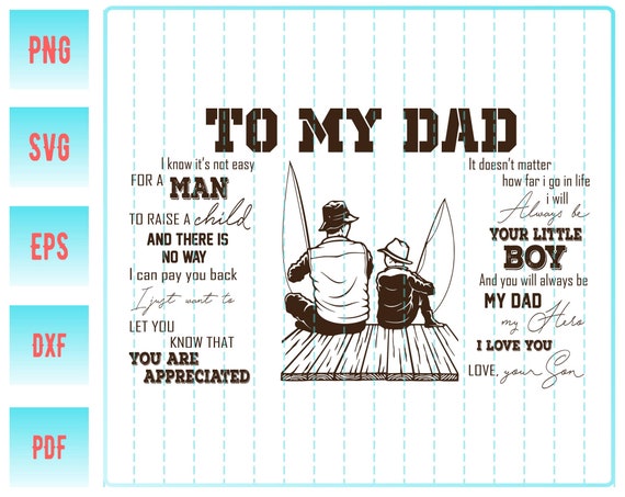 To My Dad SVG, Fishing Dad and Son SVG -  Israel